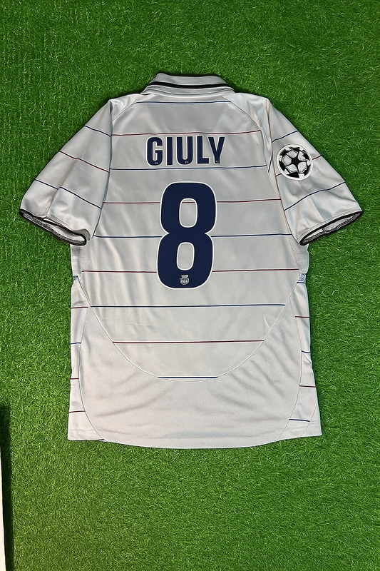Ludovic Giuly 8 - Barcelona 2004/2005 Blue Garnet Retro Football Jersey