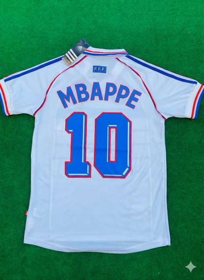 France World Cup 1998 Kylian Mbappe Retro Football Jersey