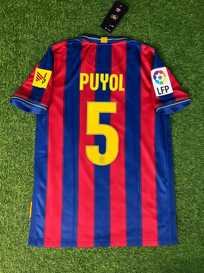 Carles Puyol 5 - Barcelona Home 2009/2010 Retro Football Jersey Kit