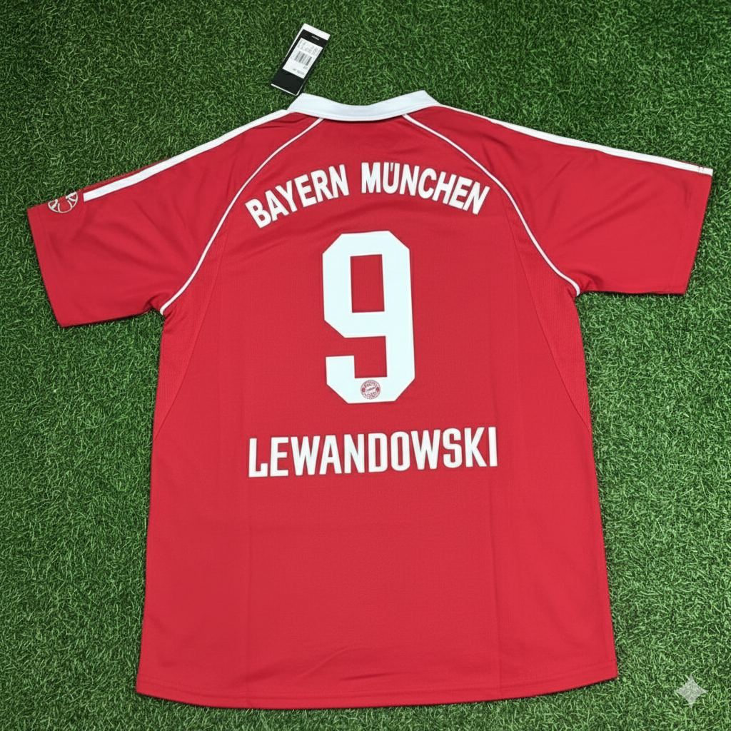 Robert Lewandowski Bayern Munich Red Retro Football Jersey Collection