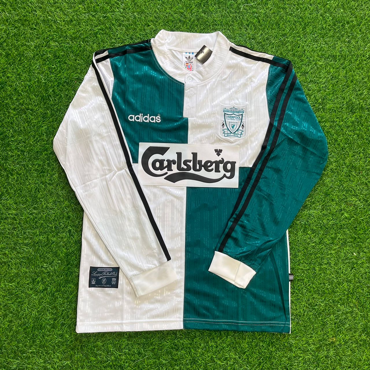 Robbie Fowler Liverpool 1995 1996 Away Retro Football Jersey Kit