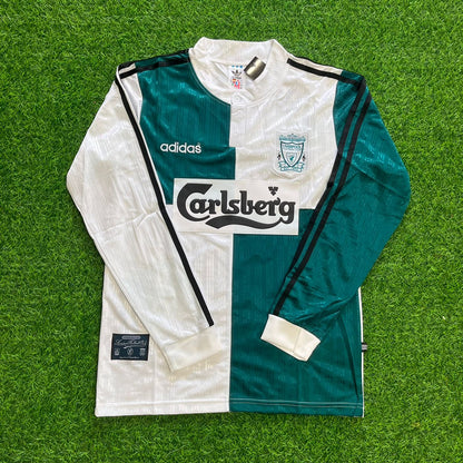 Robbie Fowler Liverpool 1995 1996 Away Retro Football Jersey Kit
