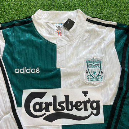 Robbie Fowler Liverpool 1995 1996 Away Retro Football Jersey Kit