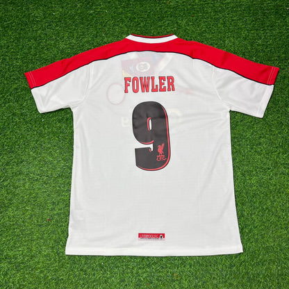 Robbie Fowler Liverpool 1998-1999 Away White Retro Football Jersey Kit