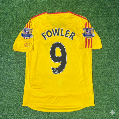 Robbie Fowler Liverpool 2006/2007 Yellow Retro Football Jersey Collection
