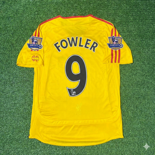 Robbie Fowler Liverpool 2006/2007 Yellow Retro Football Jersey Collection