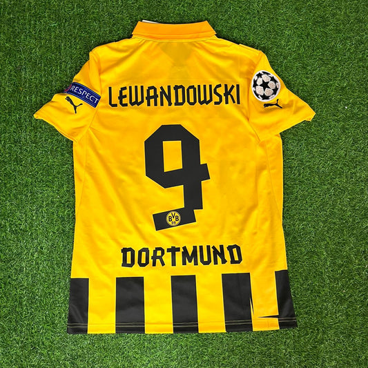 Robert Lewandowski 9 - Dortmund 2012/13 Champions League Retro Football Jersey Kit