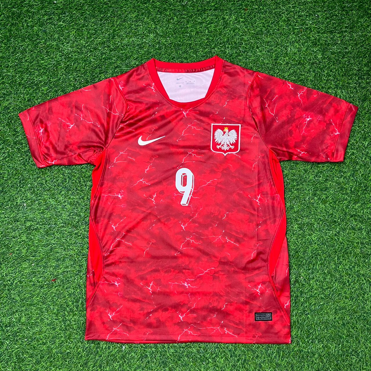Robert Lewandowski Poland 2026 Red Football Jersey