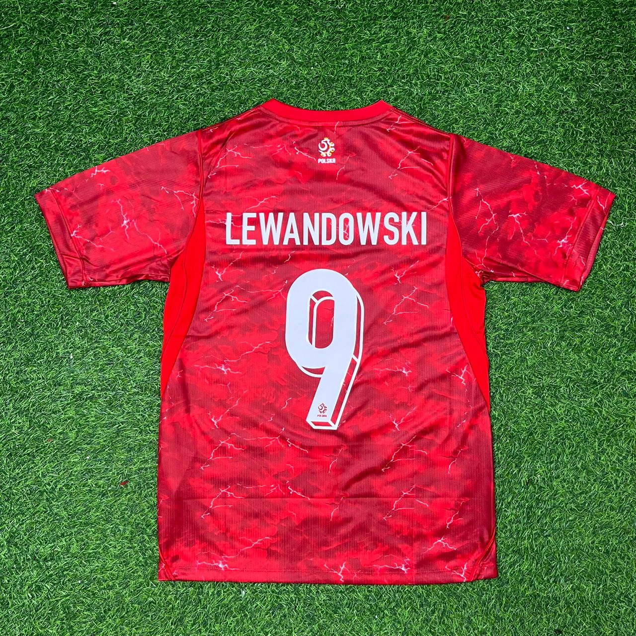 Robert Lewandowski Poland 2026 Red Football Jersey