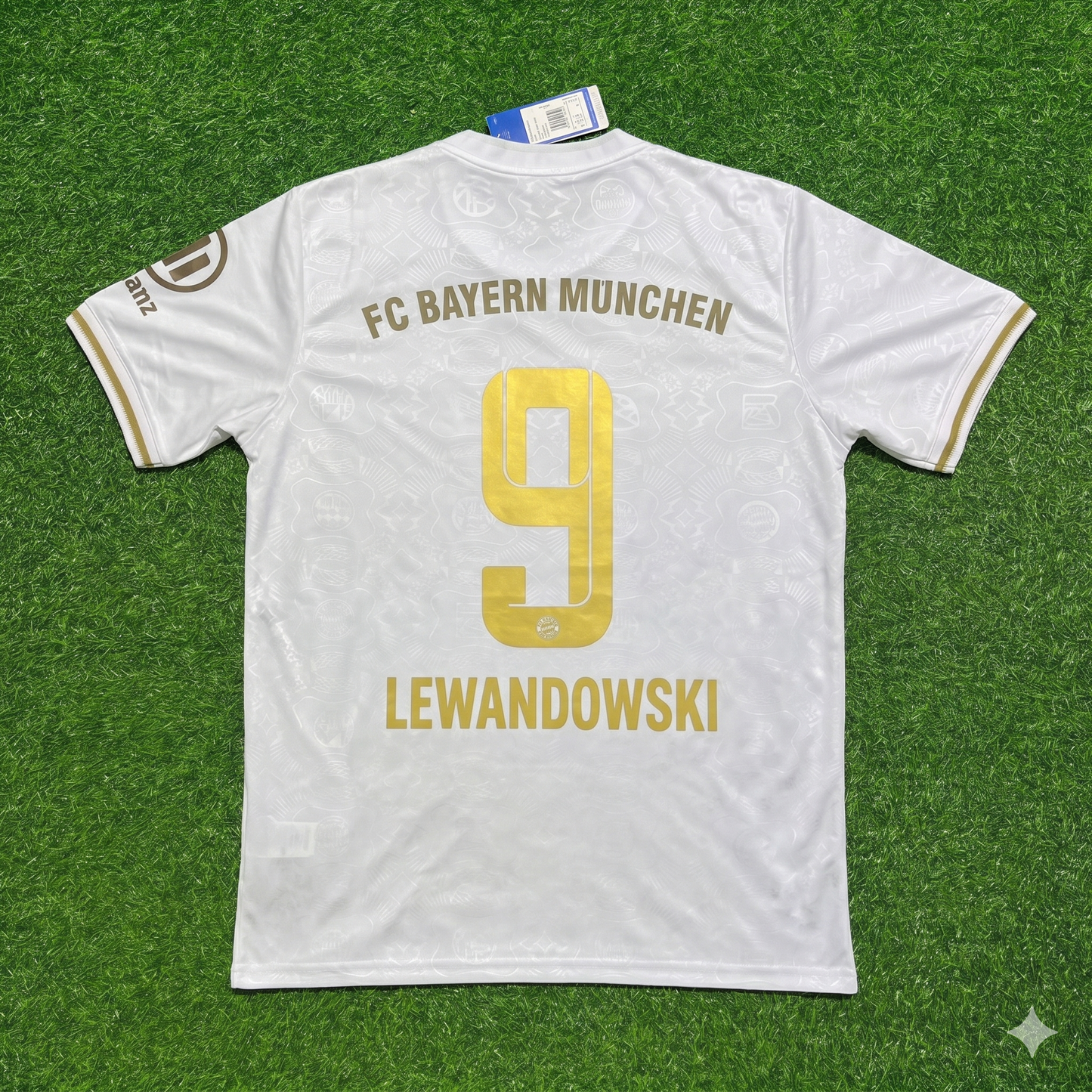 Robert Lewandowski #9 Bayern München 125 Years Anniversary Special-Edition White Football Jersey