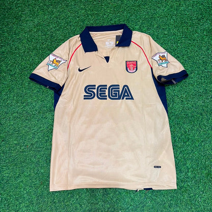 Robert Pirès #7 Arsenal 2001-2002 Away Golden Retro Football Jersey
