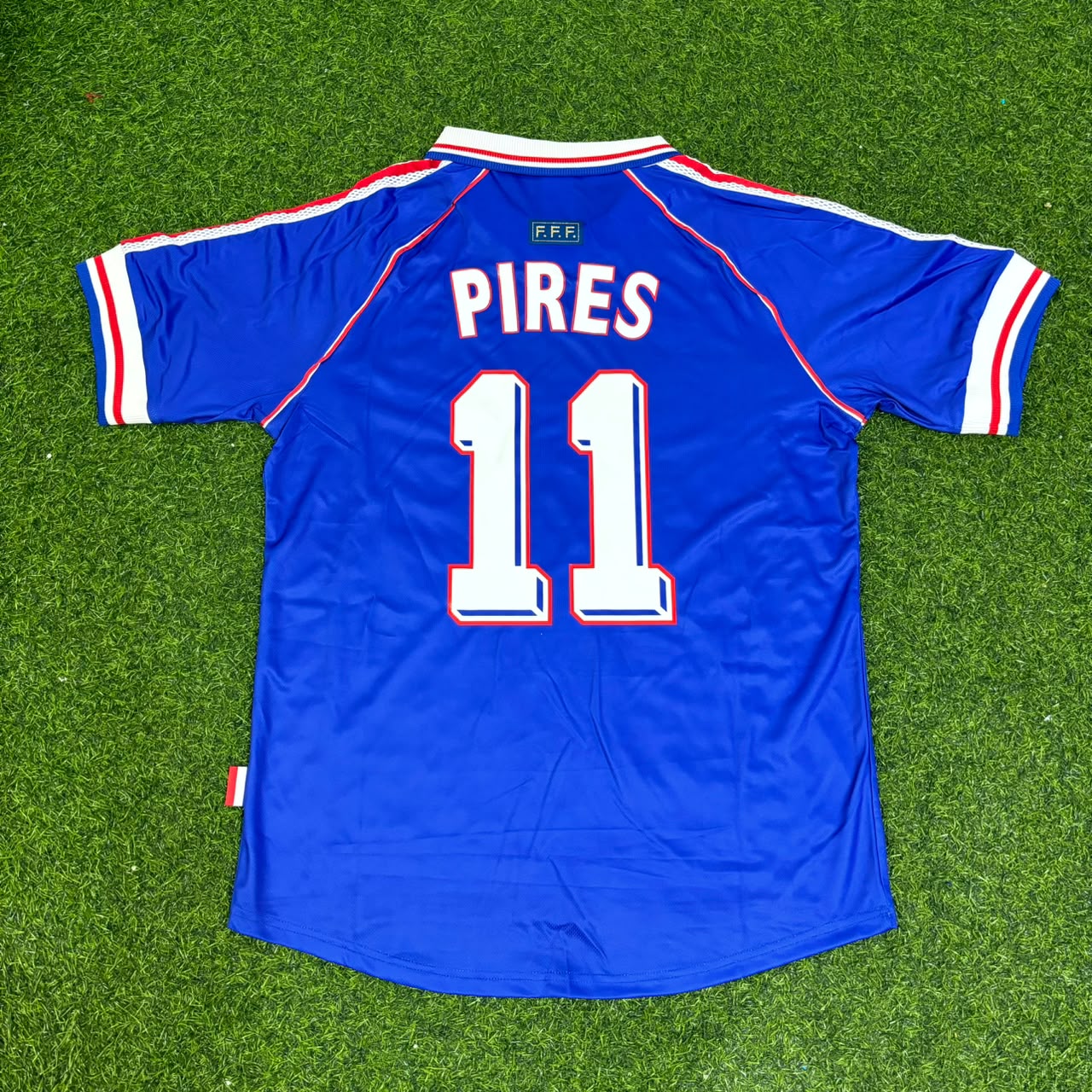 France World Cup 1998 Robert Pires Retro Football Jersey Kit