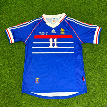 France World Cup 1998 Robert Pires Retro Football Jersey Kit