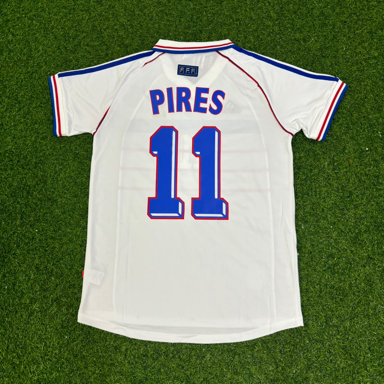 France World Cup 1998 Robert Pires Retro Football Jersey