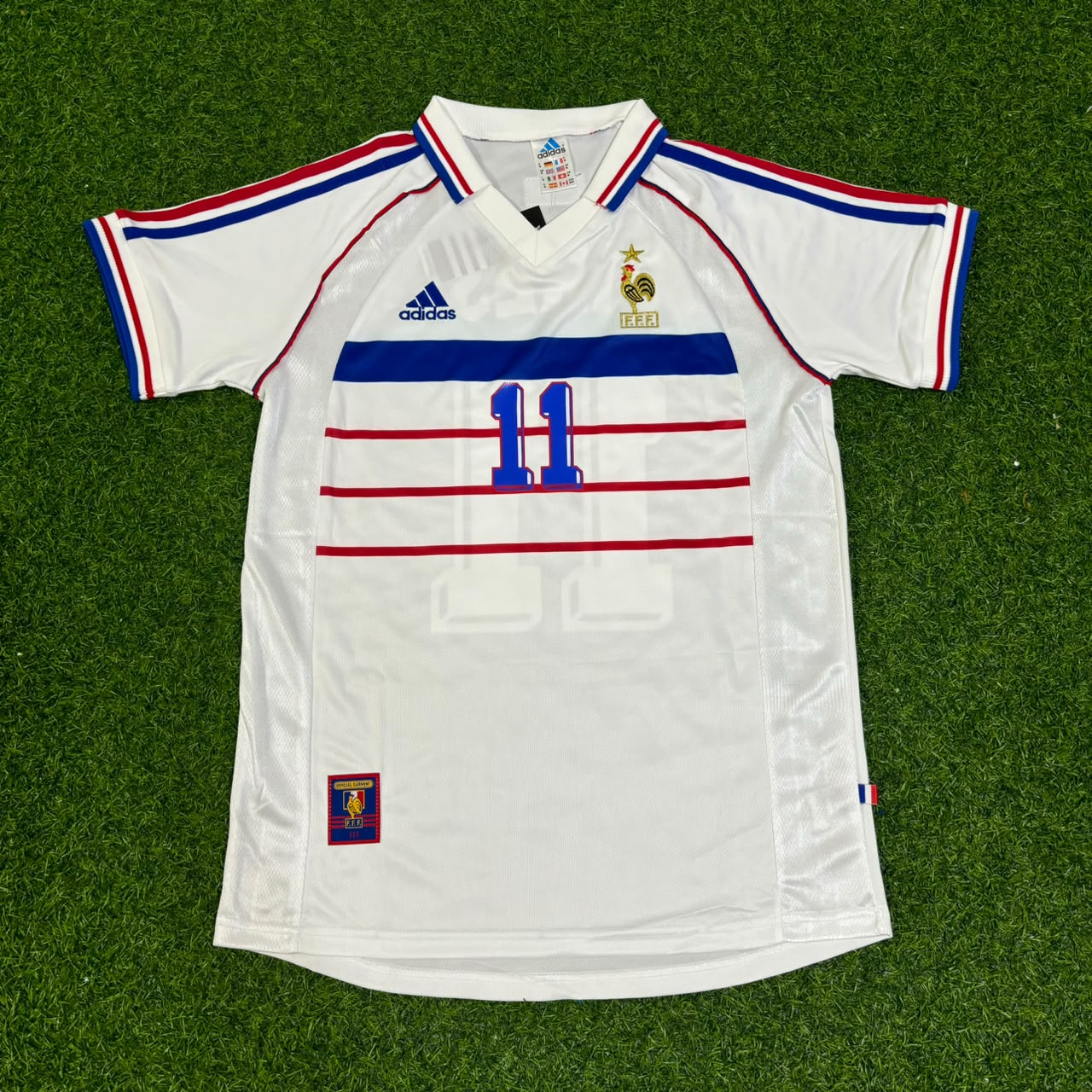 France World Cup 1998 Robert Pires Retro Football Jersey