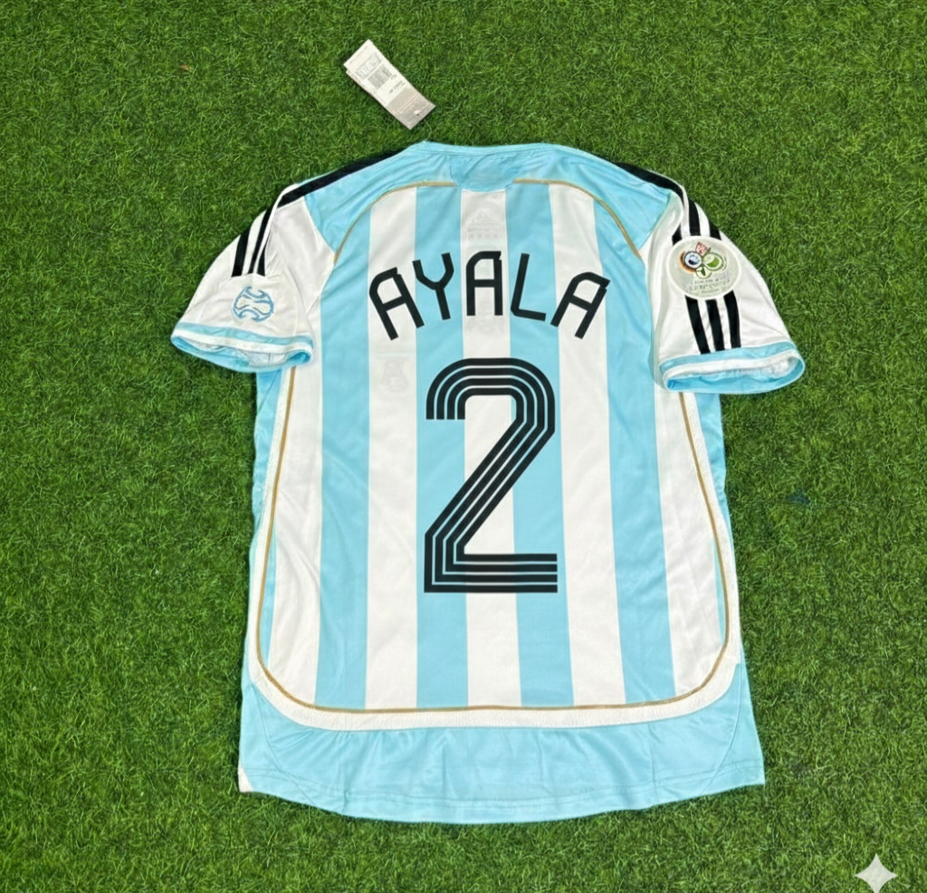 Argentina World Cup 2006 Roberto Ayala Retro Football Jersey