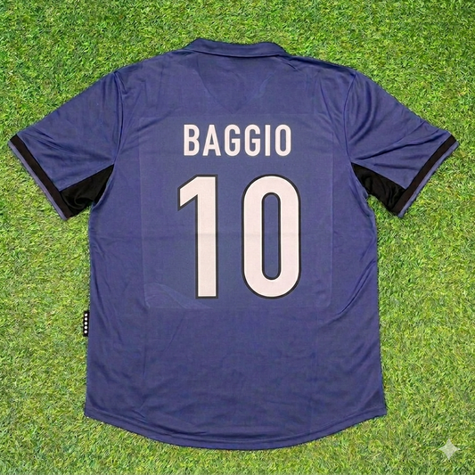 Roberto Baggio #10 Inter Milan 1998-1999 Home Retro Football Jersey Kit