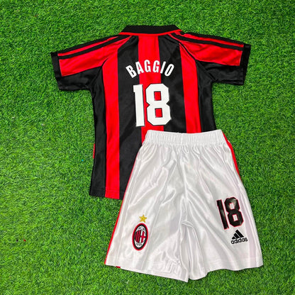 Roberto Baggio Milan Retro Kids Kit