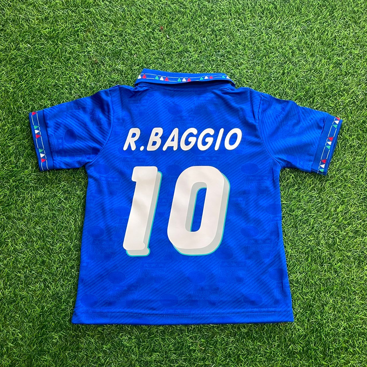 Italy World Cup 1994 Roberto Baggio Retro Kids Football Jersey Kit