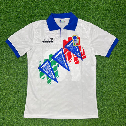 Italy World Cup 1994 Daniele Massaro White Retro Football Jersey