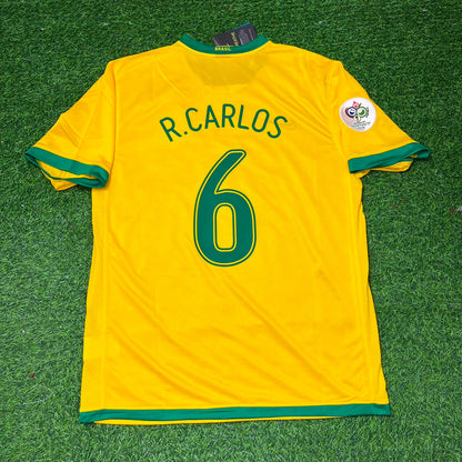 Brazil World Cup 2006 Roberto Carlos #6 Football Jersey
