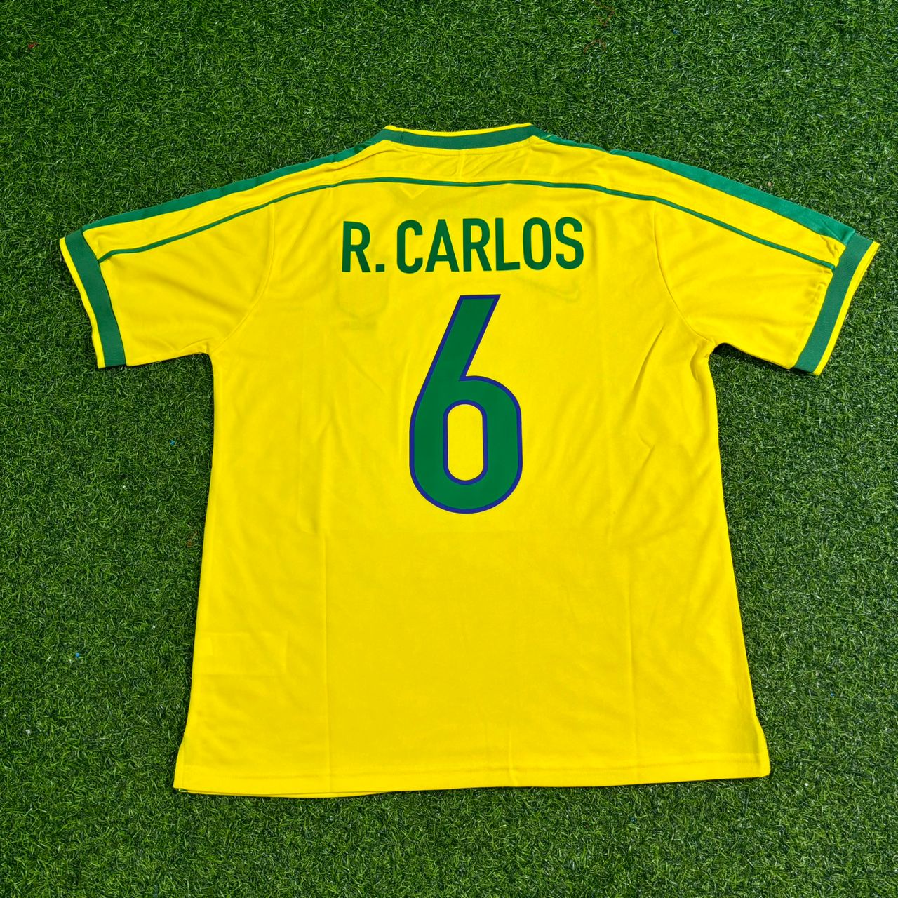 Brazil World Cup 1998 Roberto Carlos #6 Retro Football Jersey