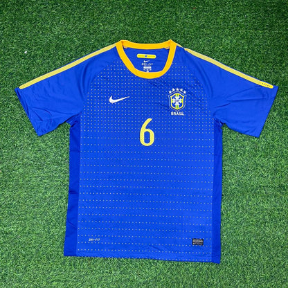 Roberto Carlos Brazil World Cup Retro Blue Football Jersey