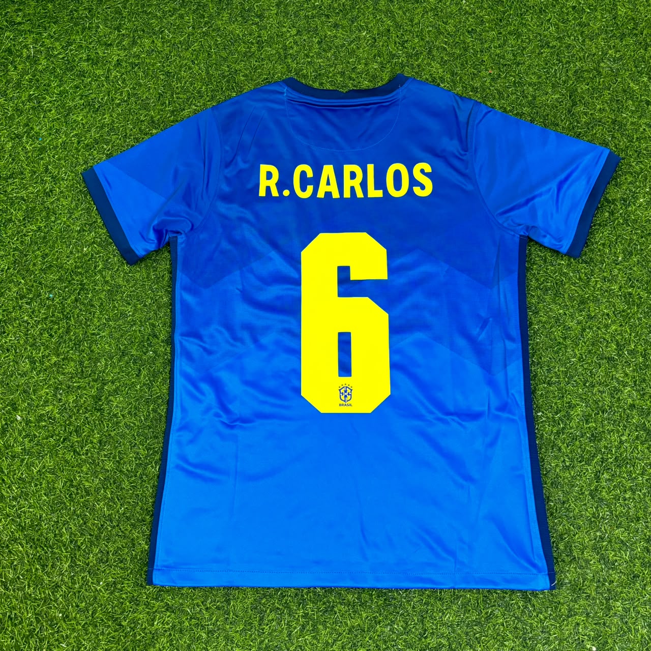 Roberto Carlos Brazil Blue Football Jersey