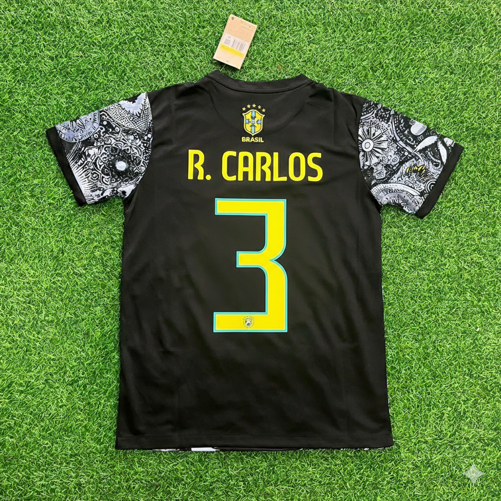Roberto Carlos Brazil Iconic Retro Football Jersey