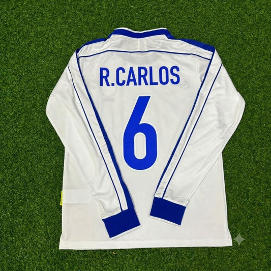 Brazil World Cup 1998 Roberto Carlos Long Sleeve Retro Football Jersey