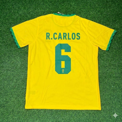 Roberto Carlos Brazil Football Retro Football Jersey