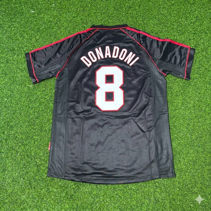 Roberto Donadoni #8 AC Milan 1998-1999 Black Retro Football Jersey Kit