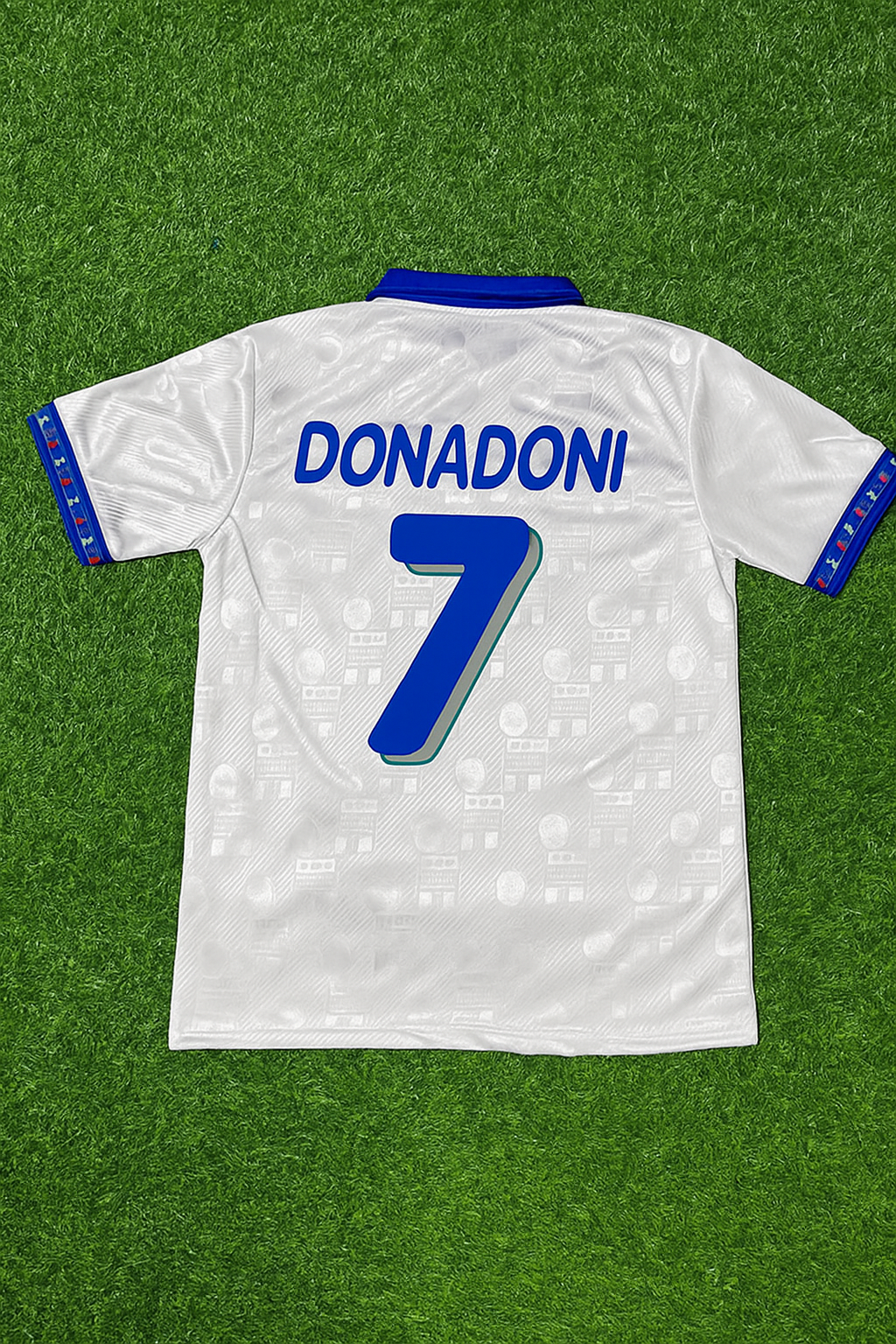 Italy World Cup 1994 Roberto Donadoni White Retro Football Jersey Kit