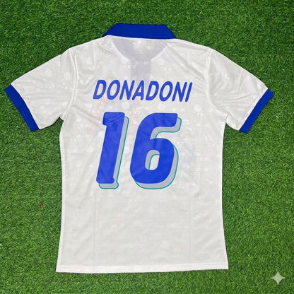 Italy World Cup 1994 Roberto Donadoni White Retro Football Jersey