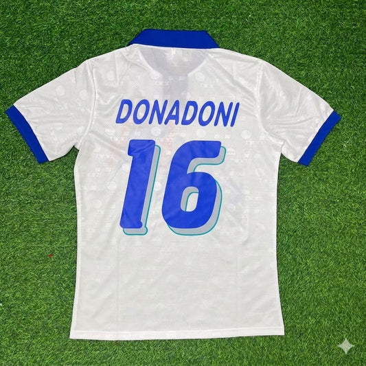 Italy World Cup 1994 Roberto Donadoni White Retro Football Jersey