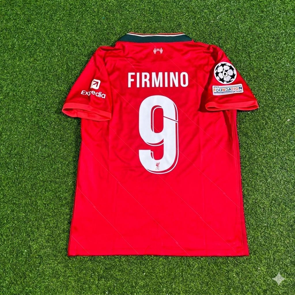 Roberto Firmino #9 Liverpool 2022 Champions League Final Home Retro Football Jersey Kit