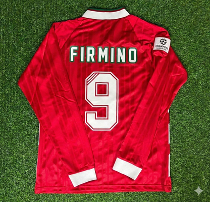 Roberto Firmino Liverpool Long Sleeve Retro Football Jersey Kit