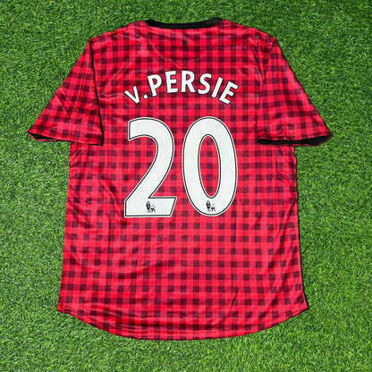 Robin van Persie Manchester United 2012 2013 Season Red Retro Football Jersey