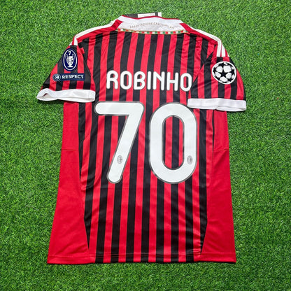 Robinho 70 - AC Milan Home 2011/12 Retro Football Jersey Kit