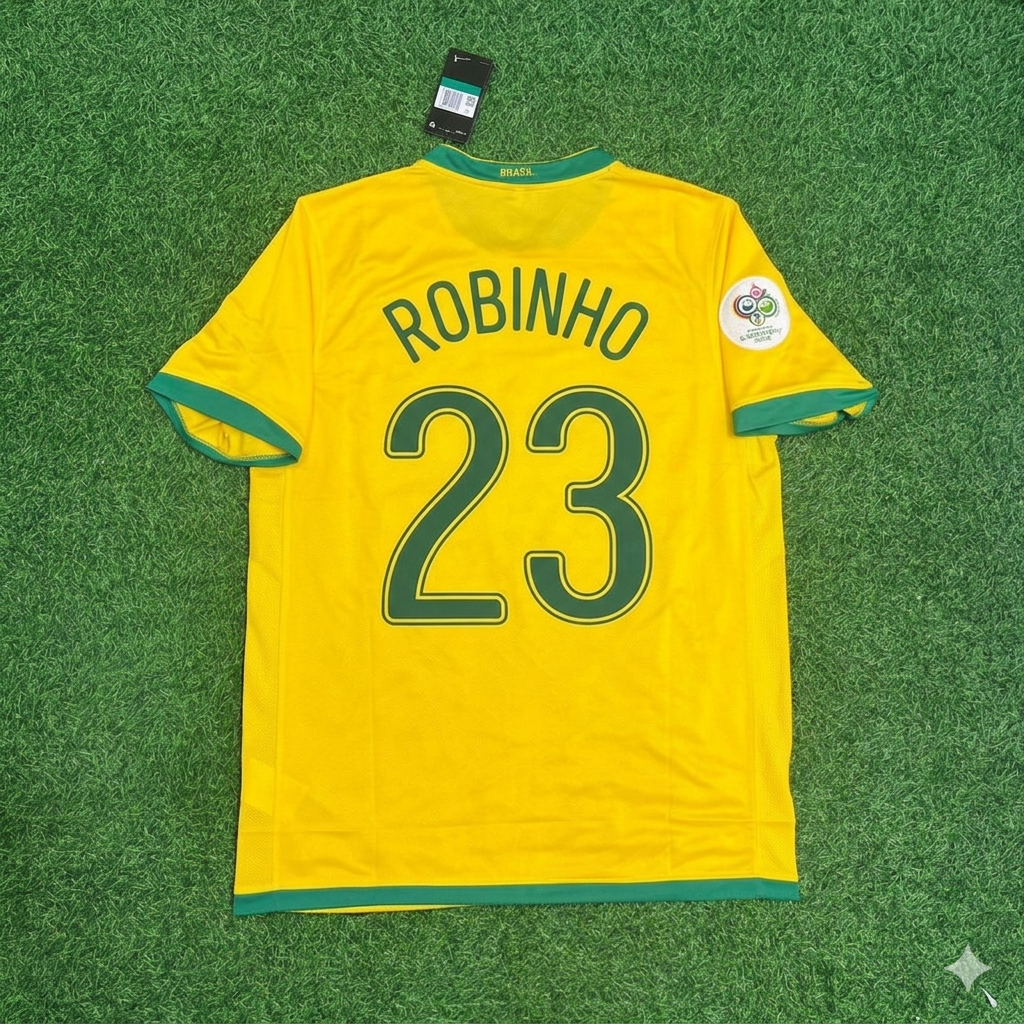 Brazil World Cup 2006 Robinho #23 Football Jersey
