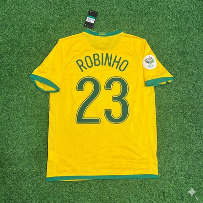 Brazil World Cup 2006 Robinho #23 Football Jersey