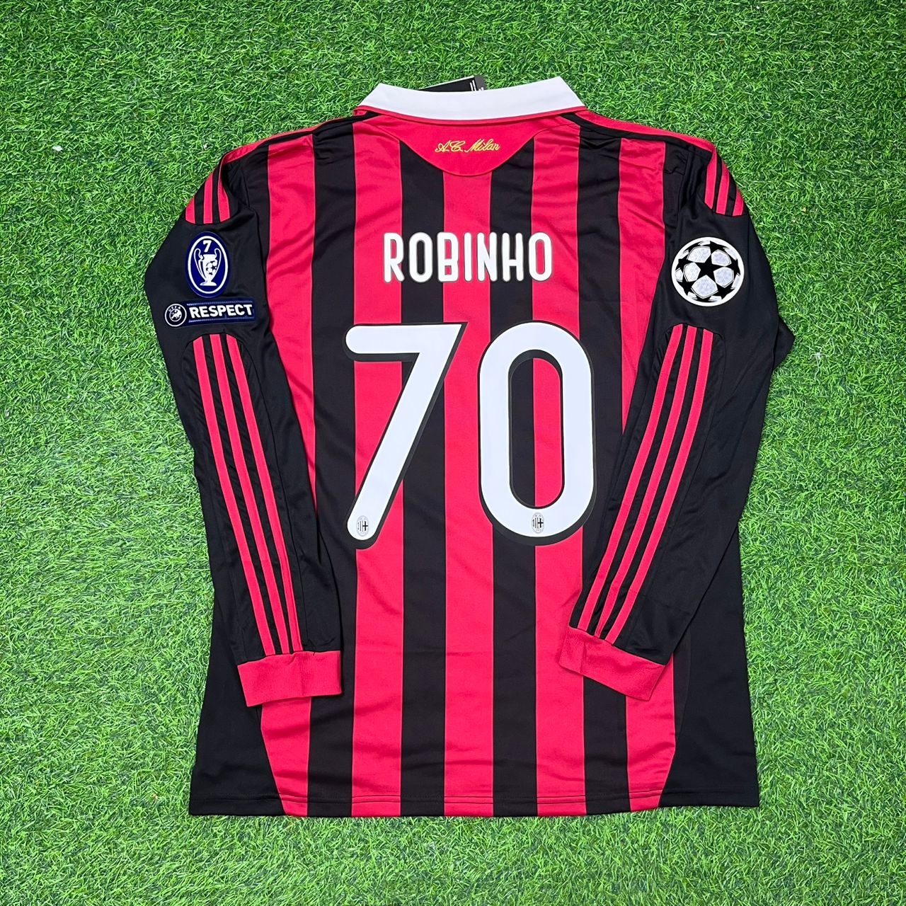 Robinho Milan 2009-2011 Long Sleeve Retro Football Jersey Kit