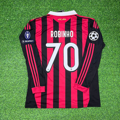 Robinho Milan 2009-2011 Long Sleeve Retro Football Jersey Kit