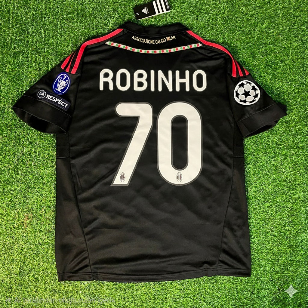 Robinho 70 - Milan Third Kit 2011/12 Retro Football Jersey Kit