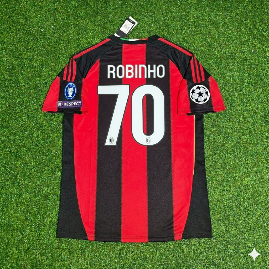 Robinho 70- Milan 2010/2011 Home Retro Football Jersey