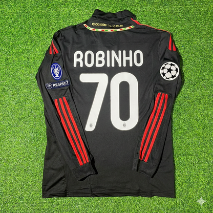 Robinho AC Milan 2011/12 Red & Black Retro Football Jersey Collection