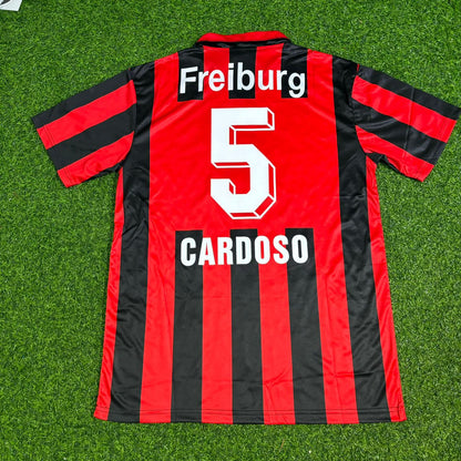 Rodolfo Esteban Cardoso SC Freiburg 1994-1995 Retro Football Jersey Kit