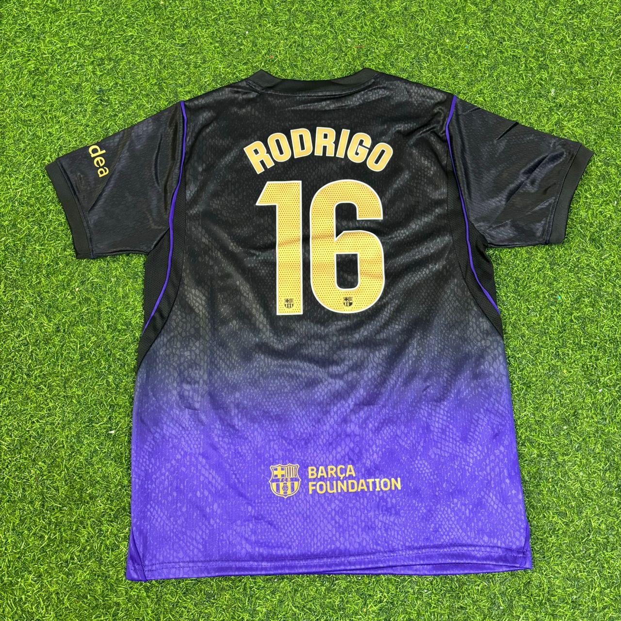 Rodri #16 Barcelona 2027 Away Kids Football Jersey