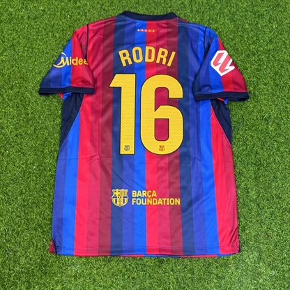 Rodri #16 Barcelona 2027 Home Football Jersey