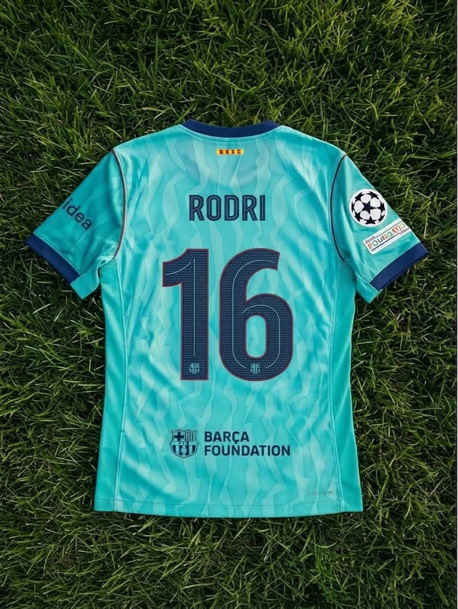 Rodri #16 Barcelona 2026-2027 Third Champions League Patch Football Jersey